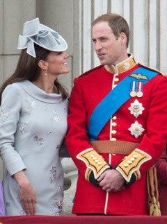 Prince William and Kate Middleton attend Trooping the Colour