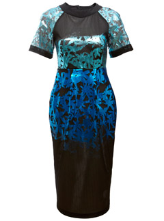 ASOS Black foil detail dress