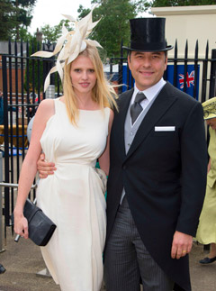 Lara Stone and David Walliams at Royal Ascot 2012
