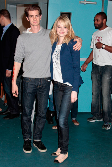 Emma Stone and Andrew Garfield - The Amazing Spiderman - Marie Claire - Marie Claire UK Emma Stone and Andrew Garfield - The Amazing Spiderman - Marie Claire - Marie Claire UK