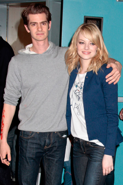 Emma Stone and Andrew Garfield - The Amazing Spiderman - Marie Claire - Marie Claire UK Emma Stone and Andrew Garfield - The Amazing Spiderman - Marie Claire - Marie Claire UK
