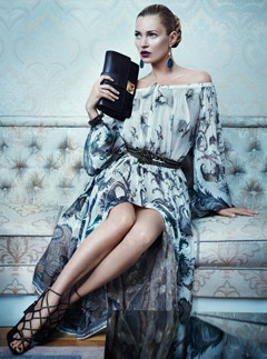 Kate Moss in the Salvatore Ferragamo autumn/winter 2012 campaign