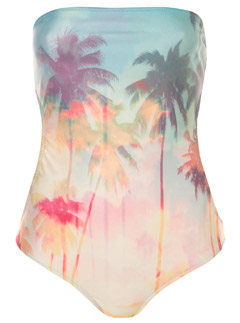 Topshop palm print swimsuit