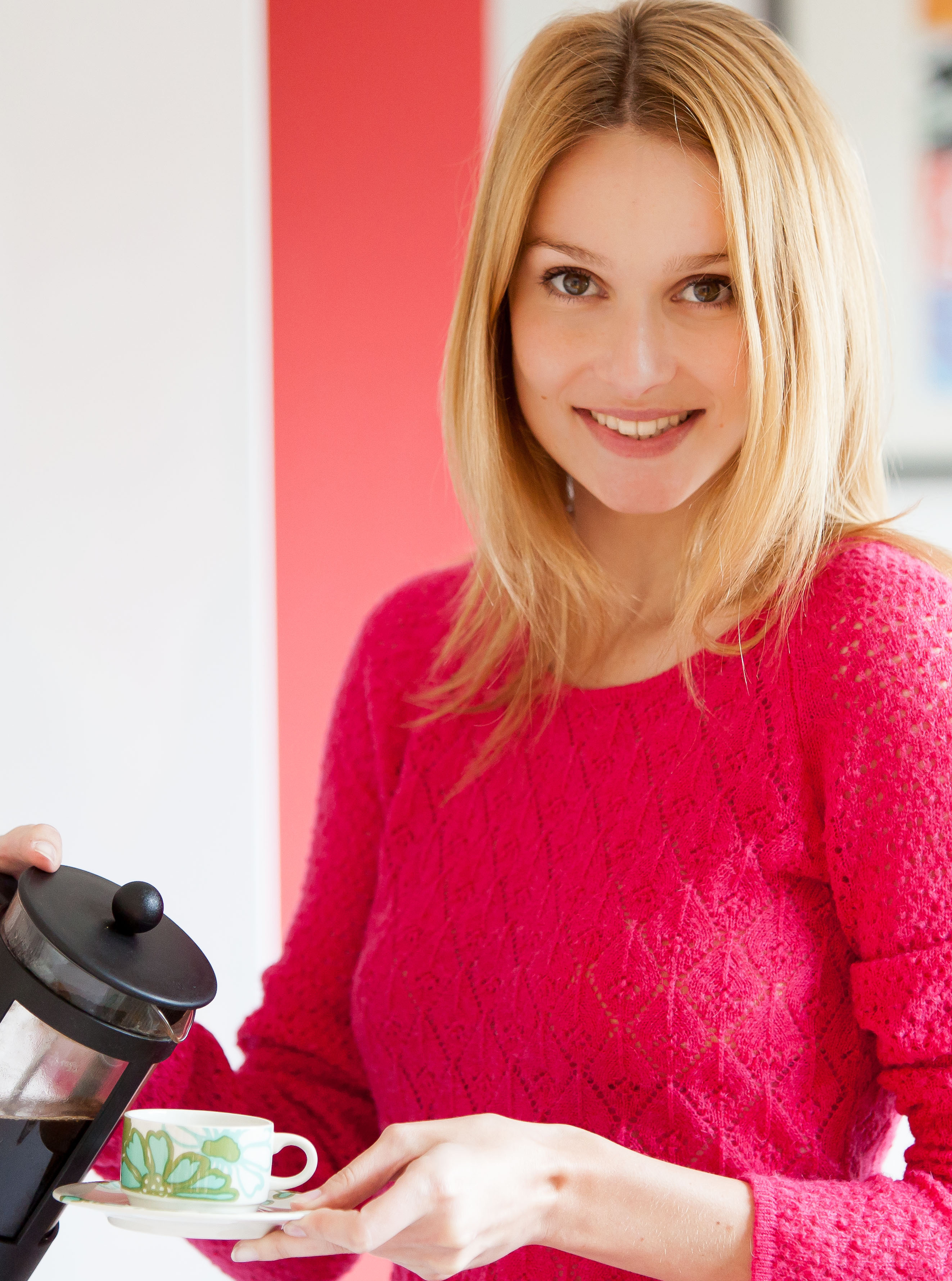 Woman drinking coffee