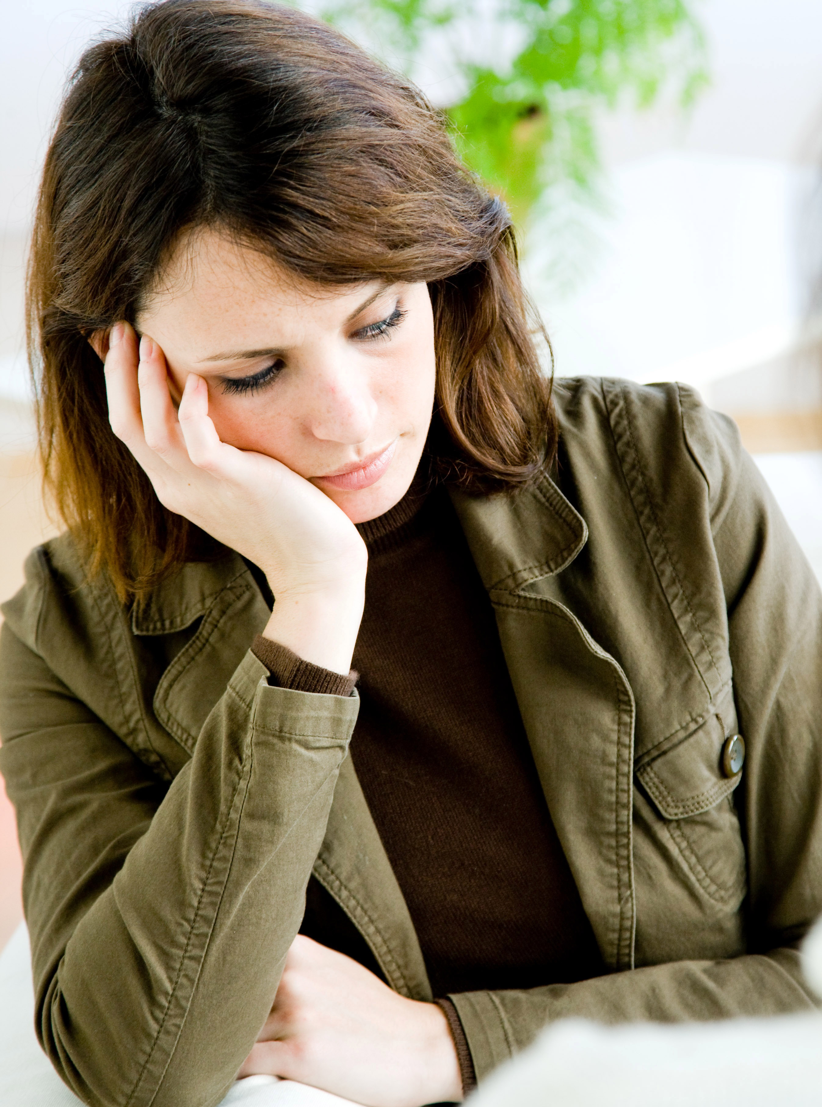 Woman looking unhappy