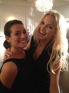 Lea Michele and Kate Hudson