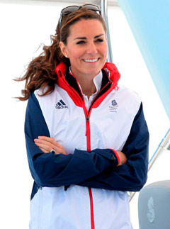 Kate Middleton cheers on sailors at the Olympics