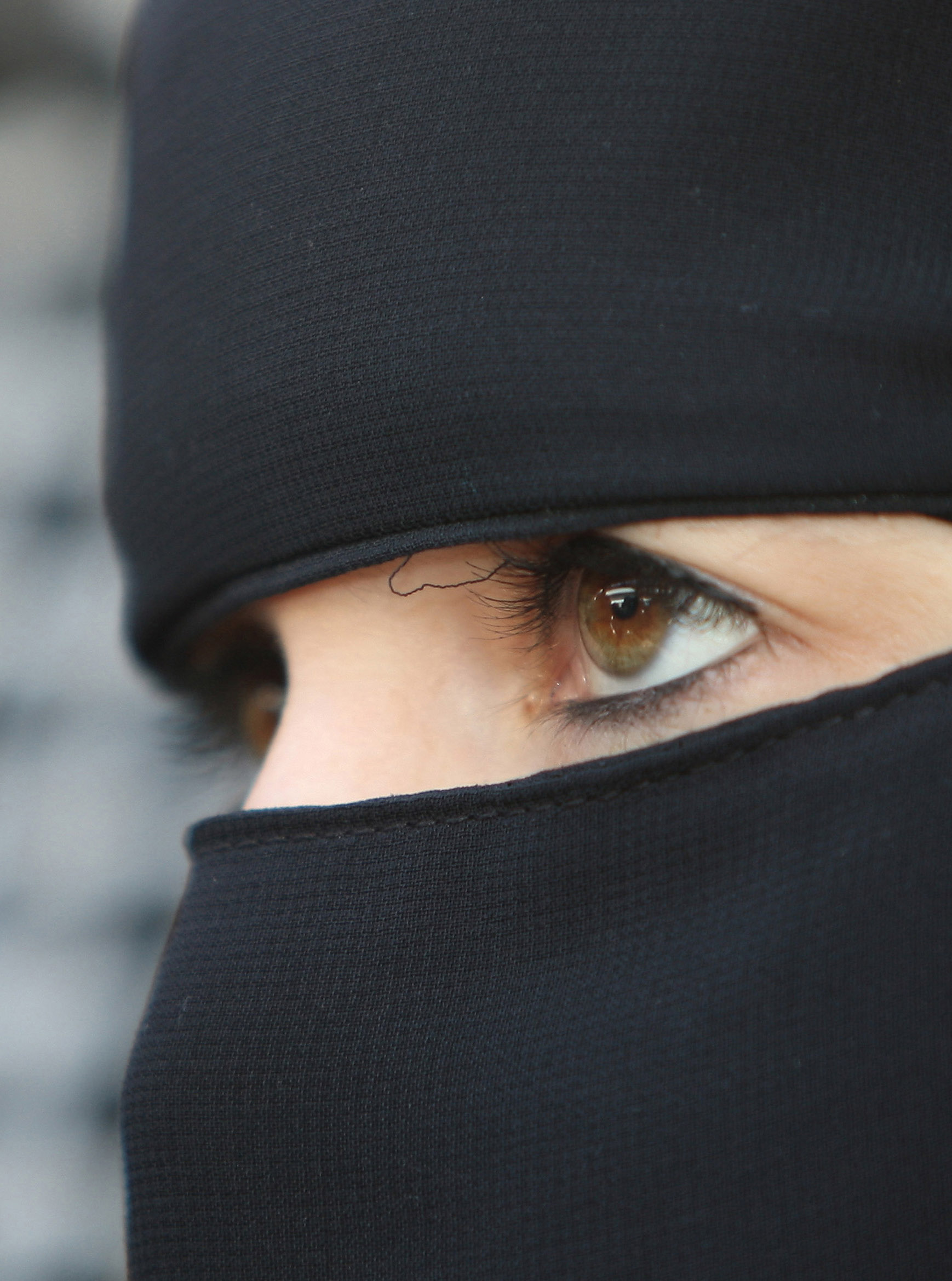 Woman wearing Islamic veil