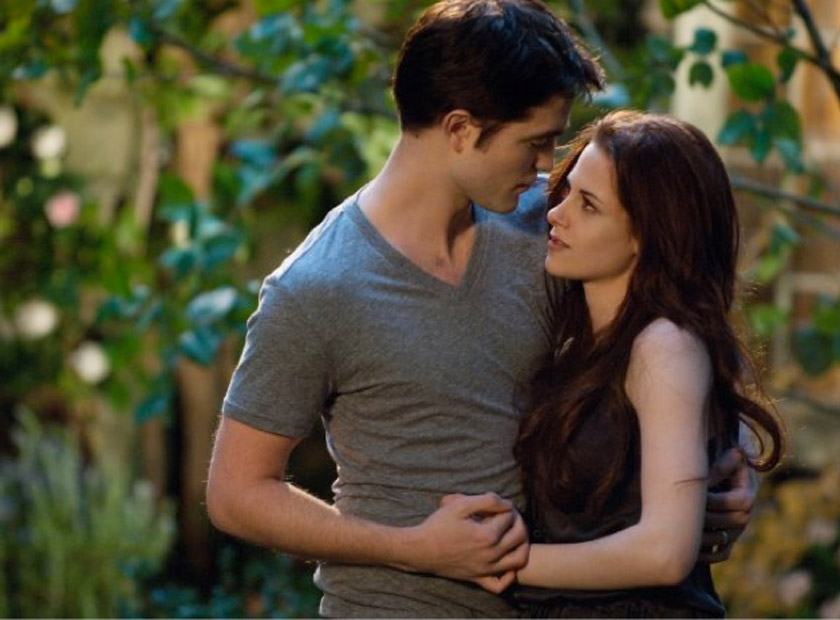 Robert Pattinson and Kristen Stewart in Twilight Breaking Dawn