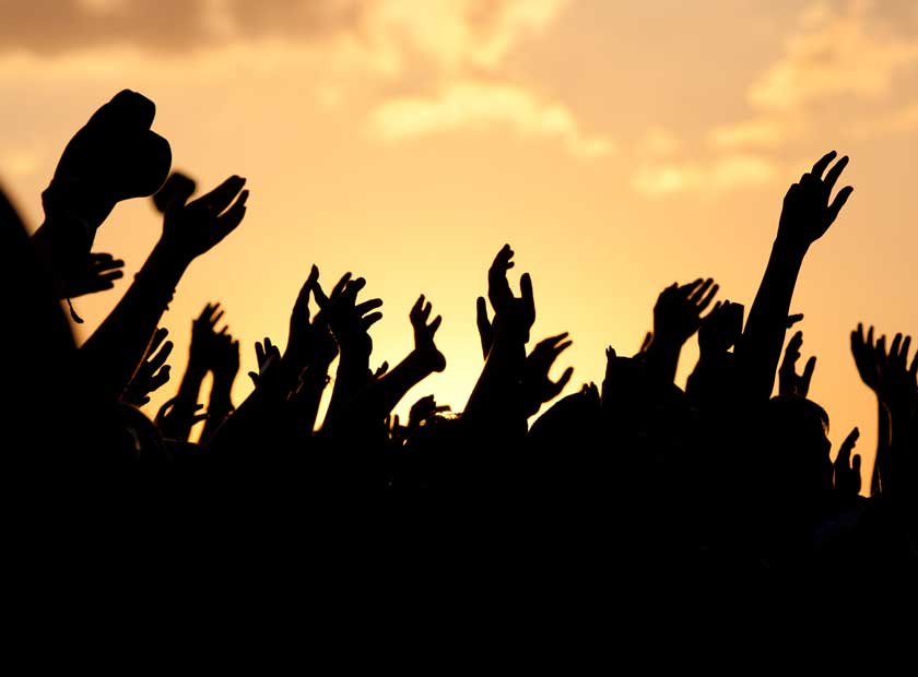 The sun sets on festival goers at V in Chelmsford Essex