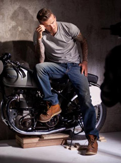 David Beckham at fragrance shoot