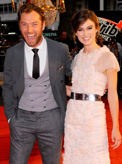 Jude Law and Keira Knightley at the Anna Karenina premiere