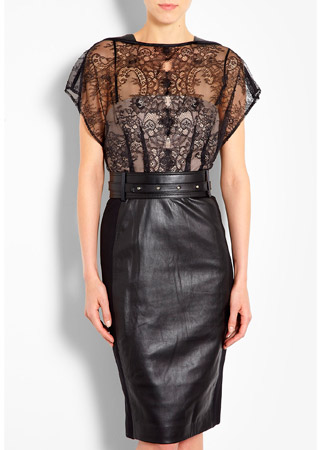 Catherine Deane lace and leather dress, &pound;575