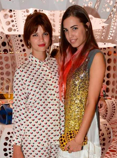 Celebrities at Louis Vuitton's Yayoi Kusama launch party