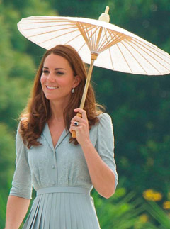 Kate Middleton wears a Jenny Packham dress