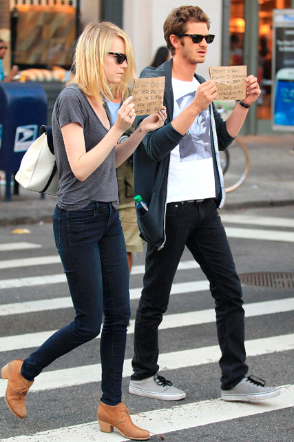 Emma Stone and Andrew Garfield Emma Stone and Andrew Garfield