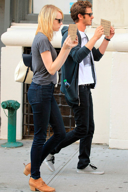 Emma Stone and Andrew Garfield Emma Stone and Andrew Garfield