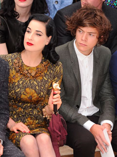 Dita Von Teese and Harry Styles