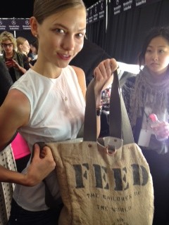 Karlie Kloss?s feed bag