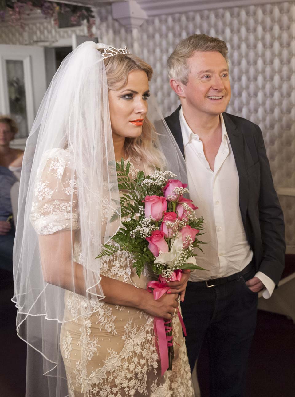 Caroline Flack and Louis Walsh X Factor 