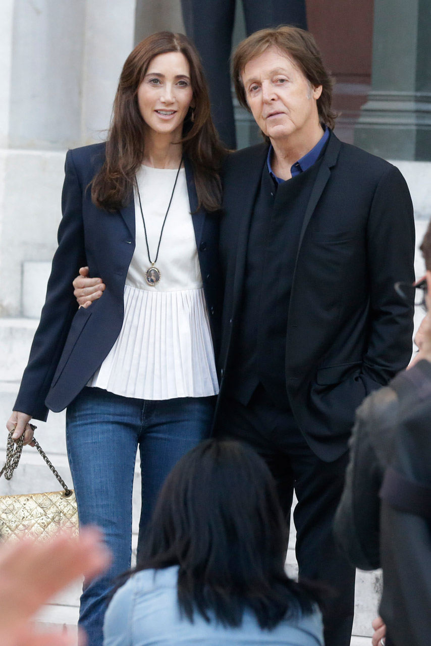 Nancy Shevell and Paul McCartney at Paris Fashion Week spring/summer 2013