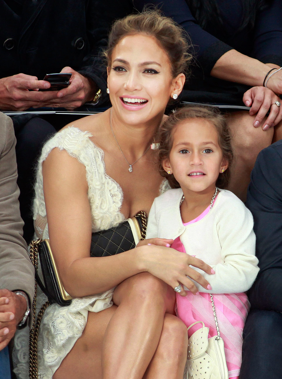 Jennifer Lopez and daughter Emme at Chanel