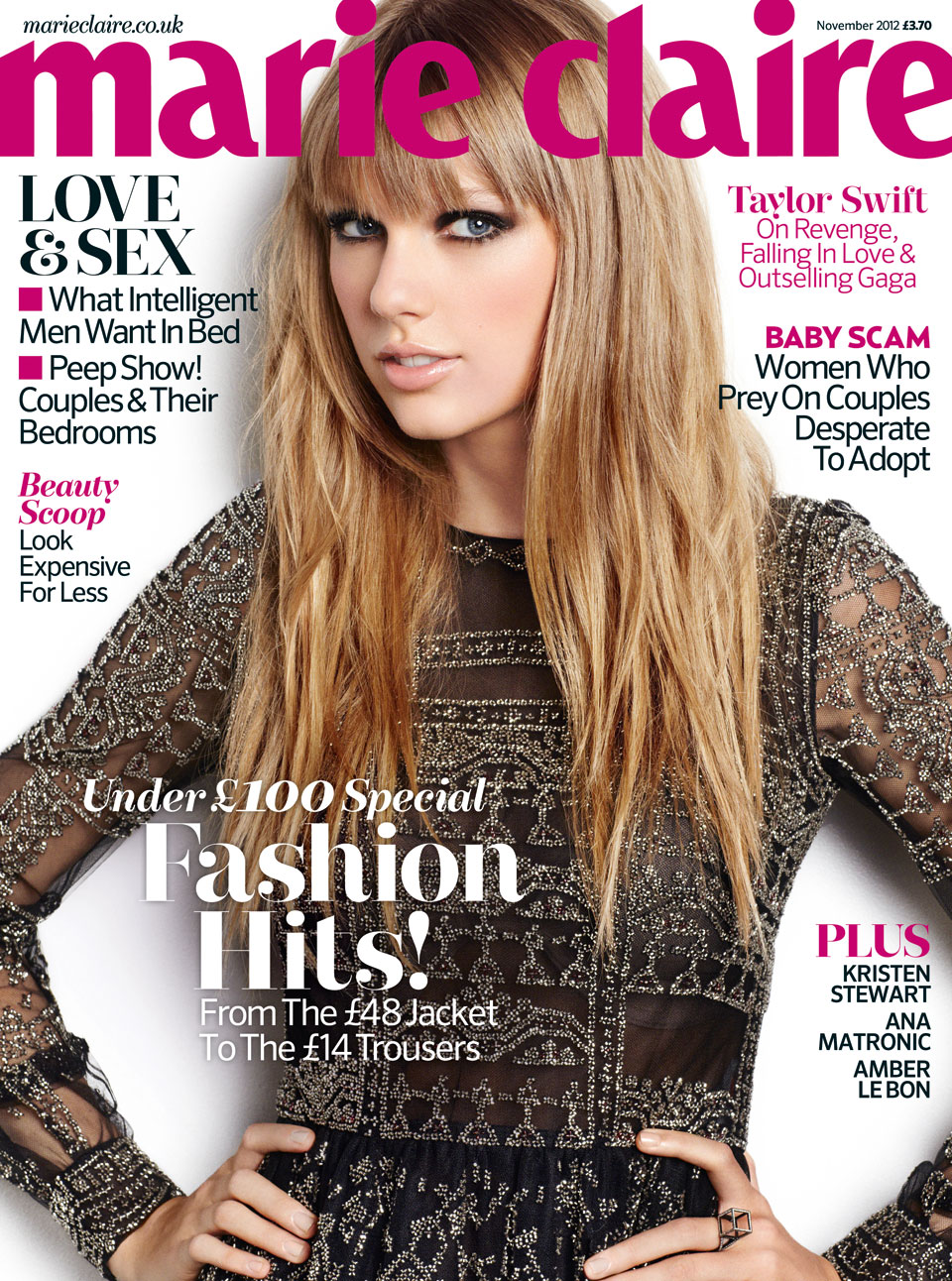 Taylor Swift for Marie Claire November 2012 