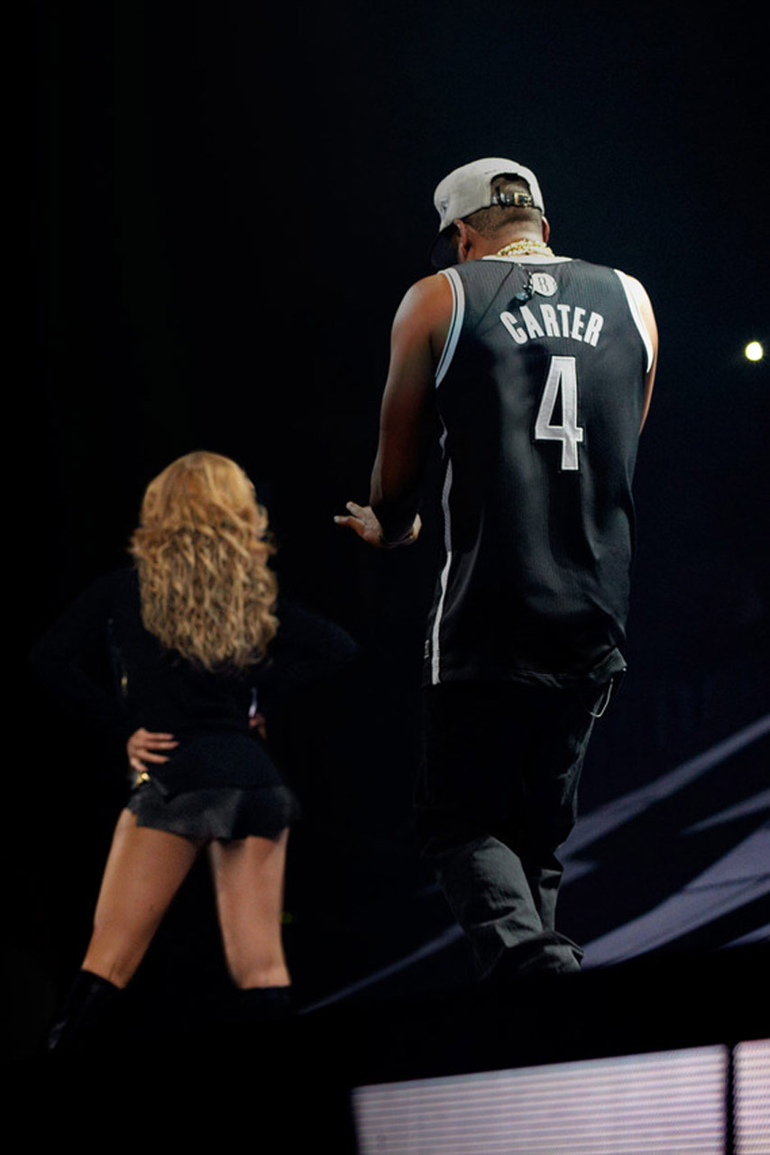 Beyonce Knowles and Jay-Z at the Barclays Centre