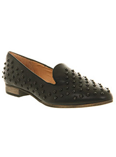 Office Mick black leather studs