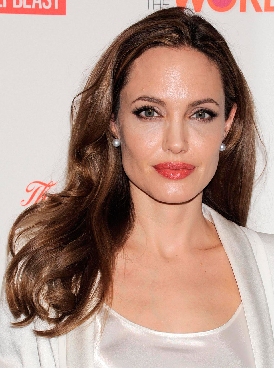 Angelina Jolie with long hair