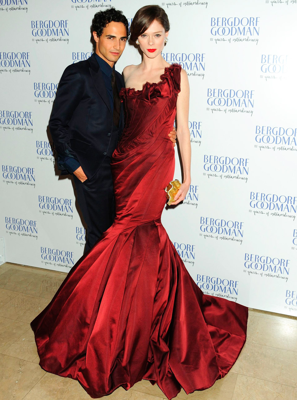 Zac Posen and Coco Rocha at Bergdorf Goodman's 111th anniversary party in New York