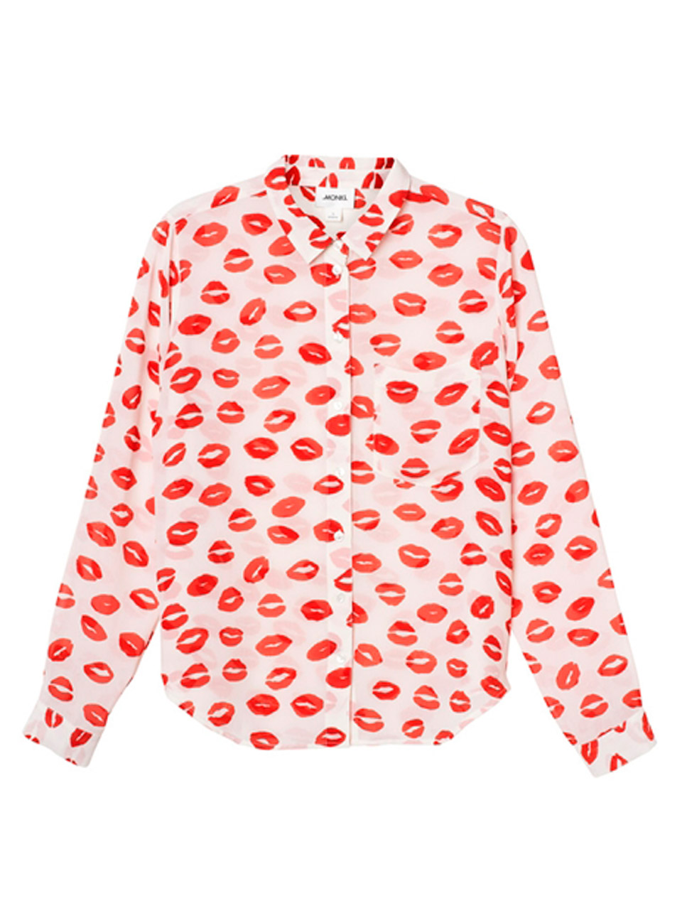 Monki lip print blouse