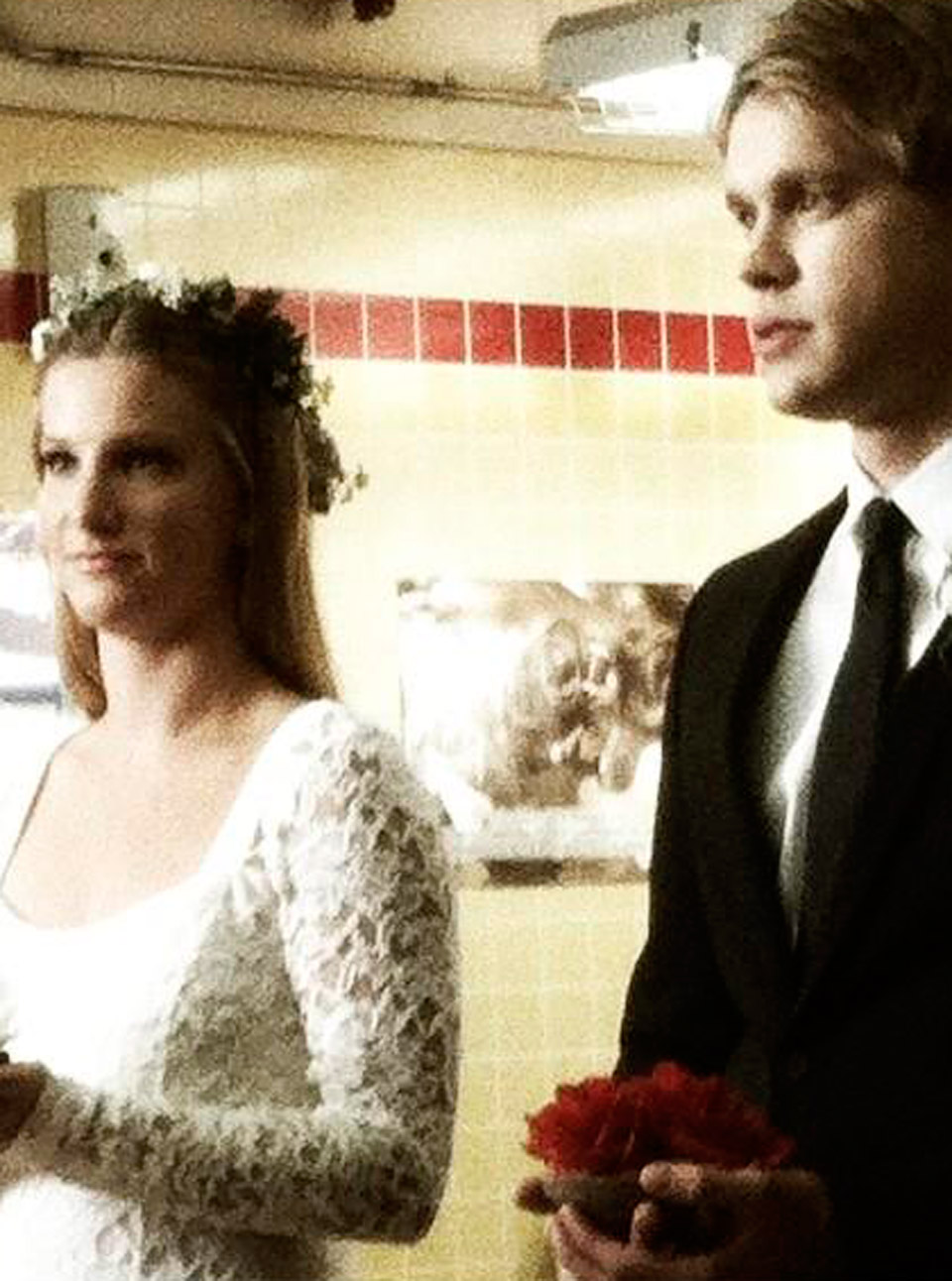 Heather Morris and Chord Overstreet