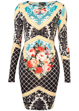 Topshop baroque print dress, £36