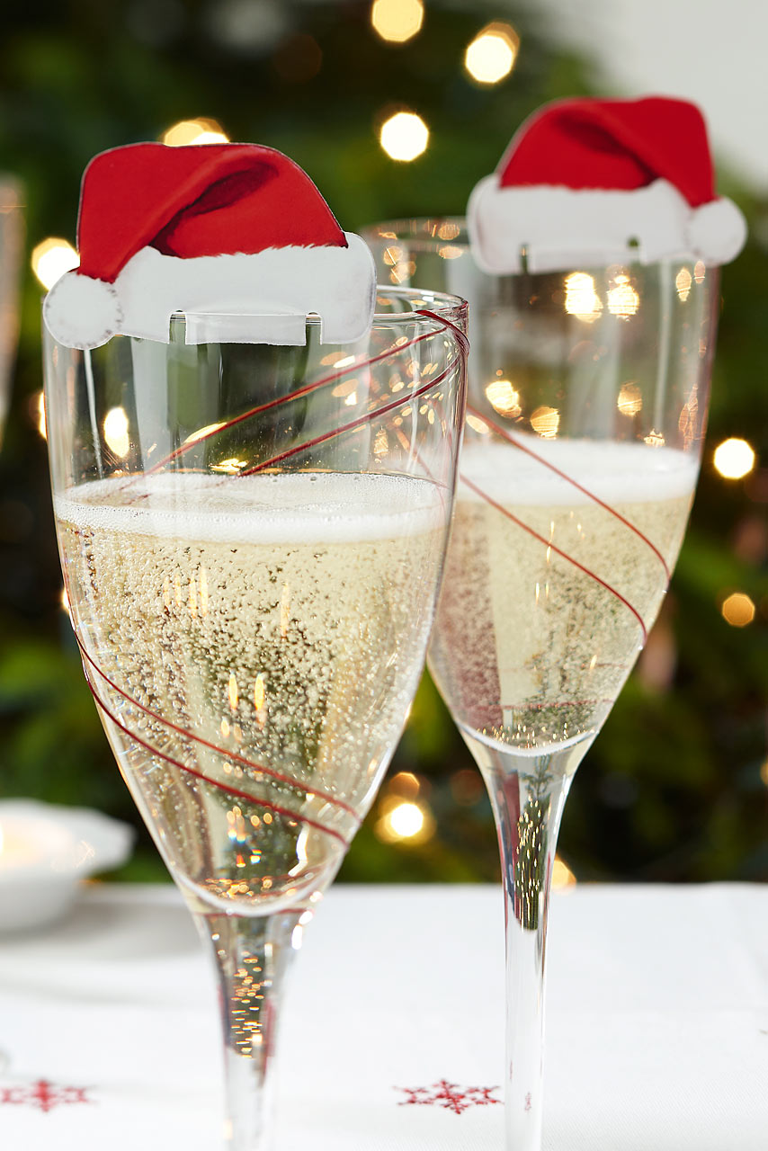 Christmas decorations- Notonthehighstreet.com Glass Santa hats, &pound;3.95