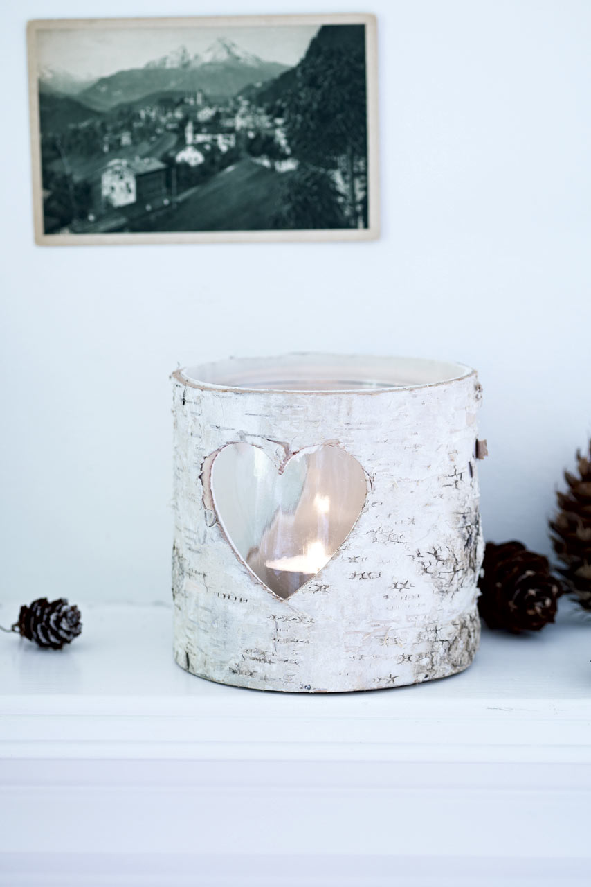 Christmas Decorations- Cox & Cox Birch heart tealight holder, &pound;10.50