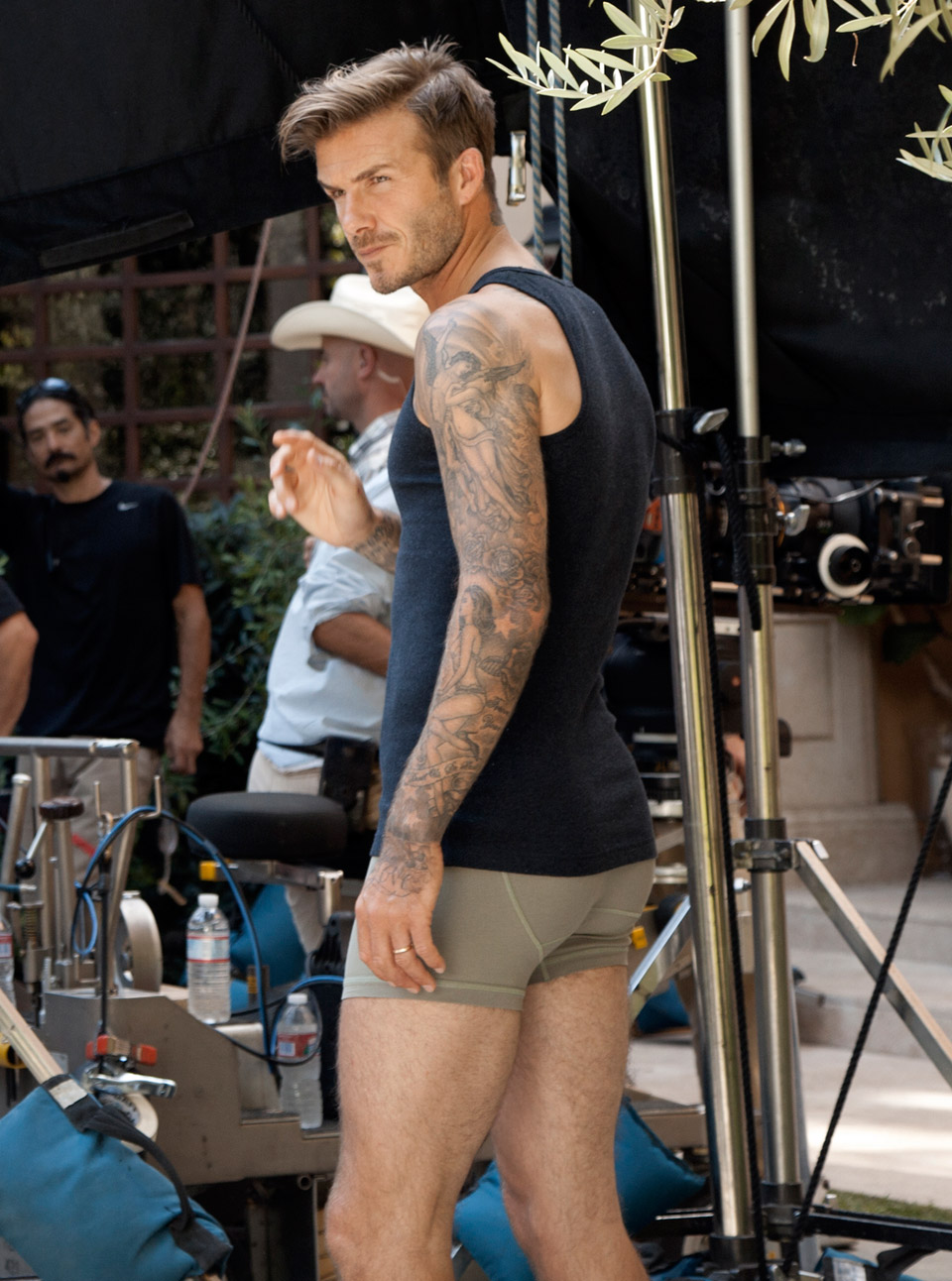 David Beckham shoots his new Bodywear at H&M film directed by Guy Ritchie