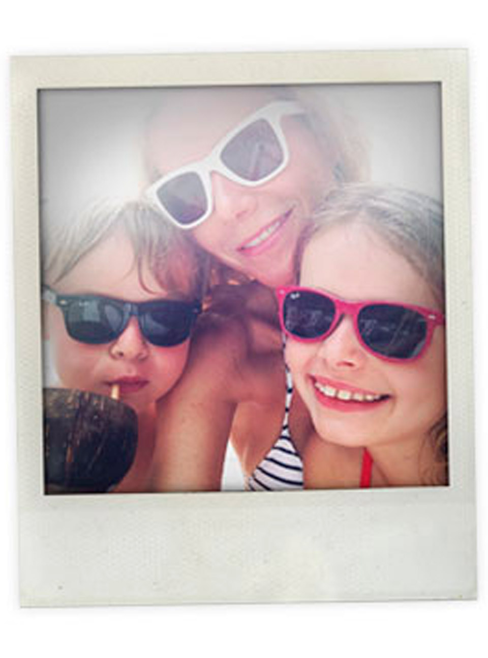 Gwyneth Paltrow and Apple and Moses on holiday in St Lucia