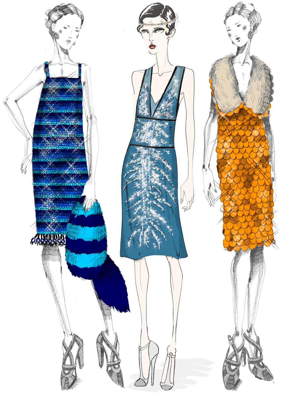 Miuccia Prada releases sketches of Great Gatsby costume designs