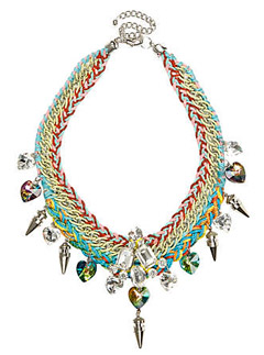 River Island Metal Woven Pendant Necklace
