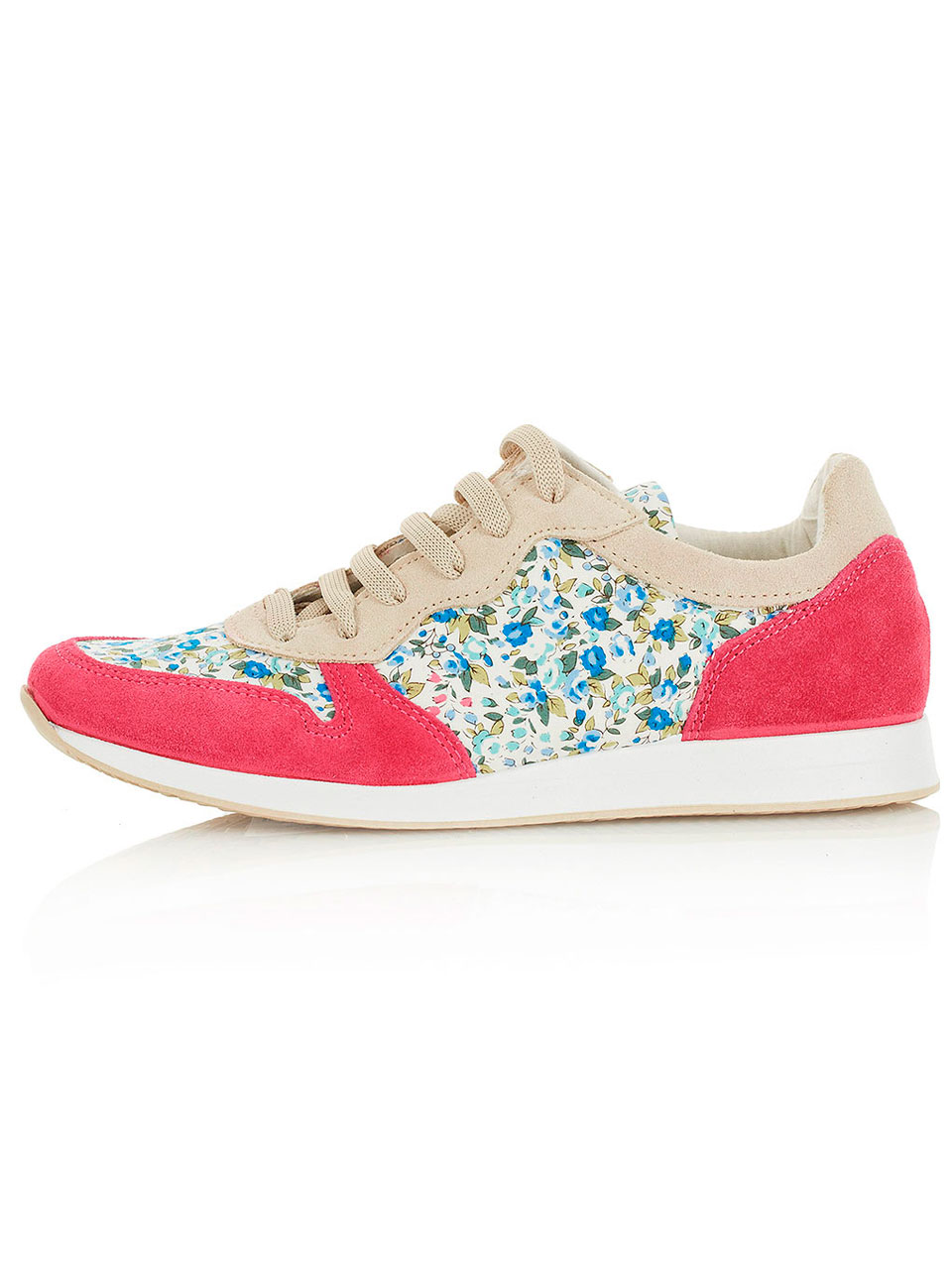 Topshop floral print trainers