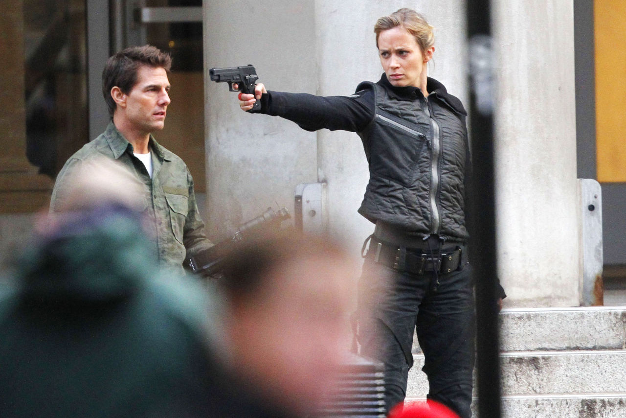 All You Need is Kill On-set Pics - Marie Claire - Tom Cruise - Emily Blunt
