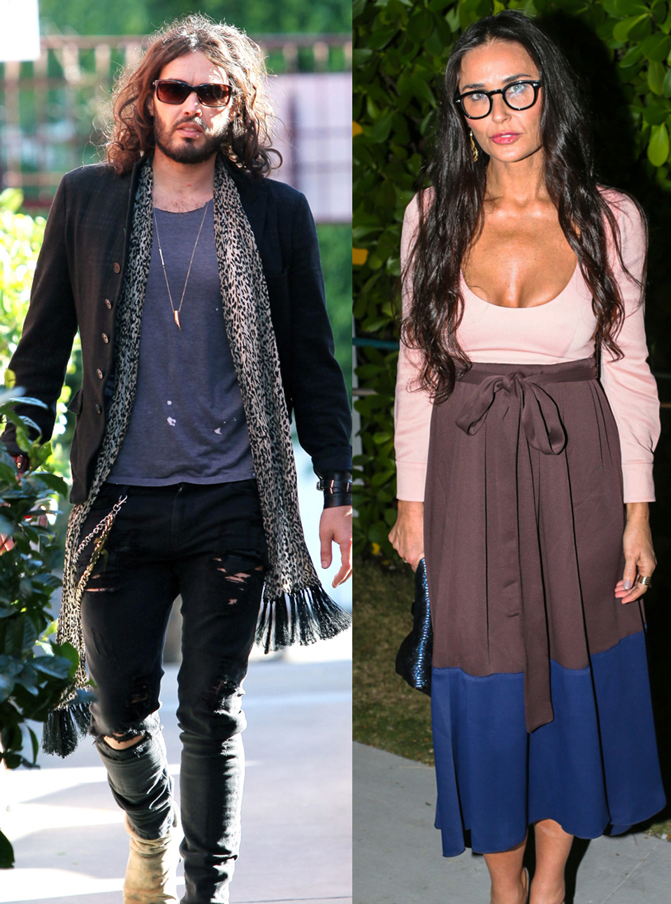 Russell Brand and Demi Moore