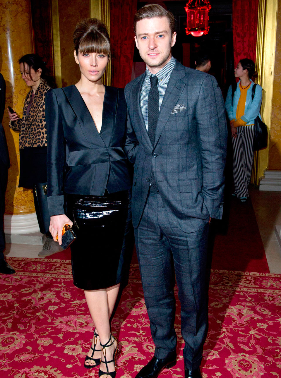 Justin Timberlake and Jessica Biel are the star guests at Tom Ford's autumn/winter 2013 show