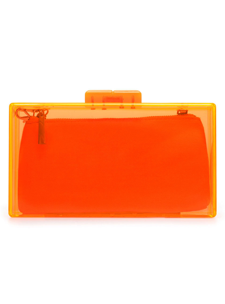 Zara orange clutch