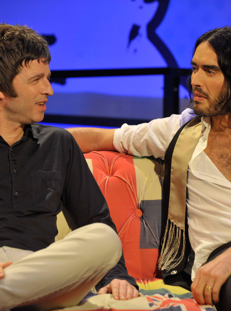 Russell Brand and Noel Gallagher