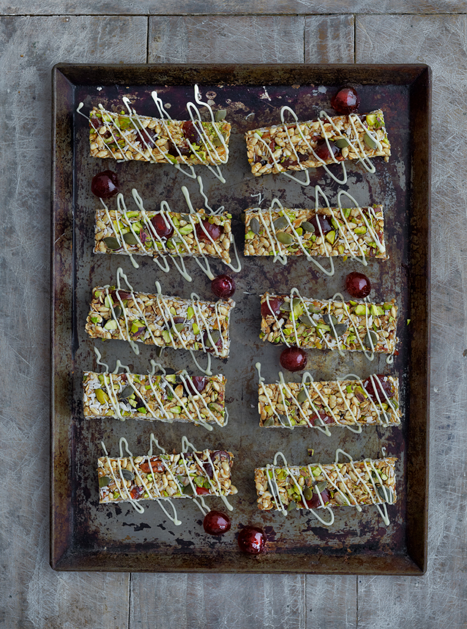 French glace cherry energy bars 