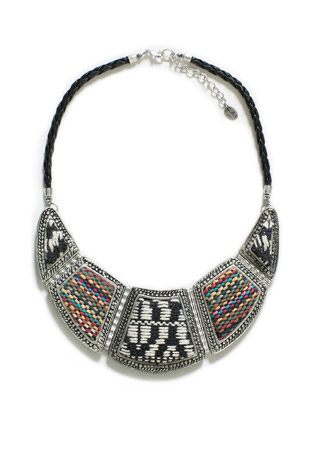 Zara Silver Plated Necklace With Ethnic Appliques, &pound;17.99 - Festival Essentials