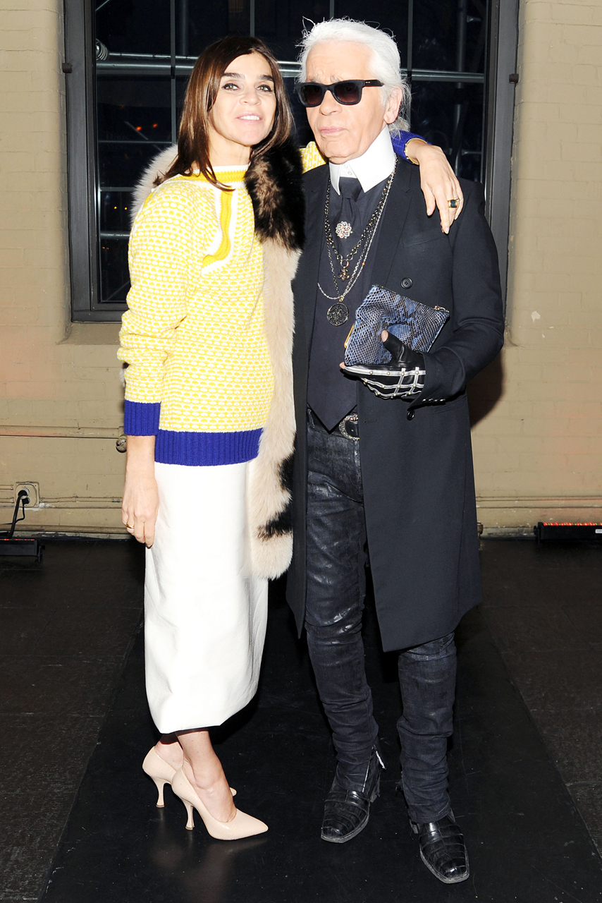 Cara Delevingne and Karl Lagerfeld Melissa Cara Delevingne and Karl Lagerfeld Melissa