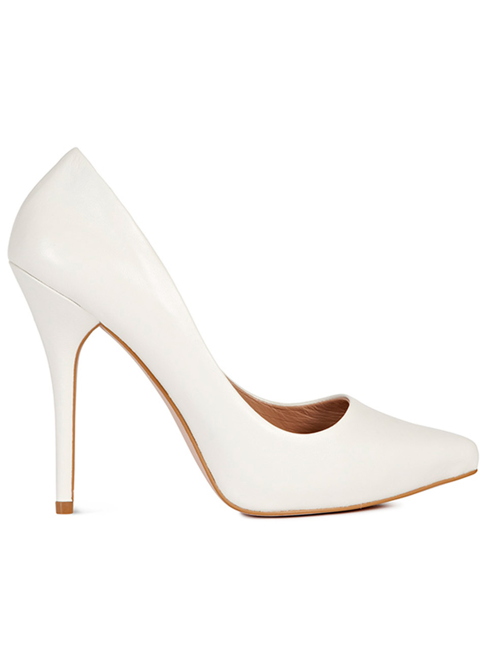 Reiss white stiletto courts 